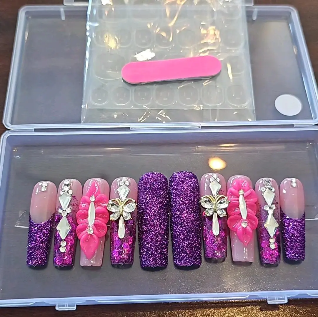 destiny press-on nail pink friday Medium Square artificial