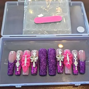 destiny press-on nail pink friday Medium Square artificial