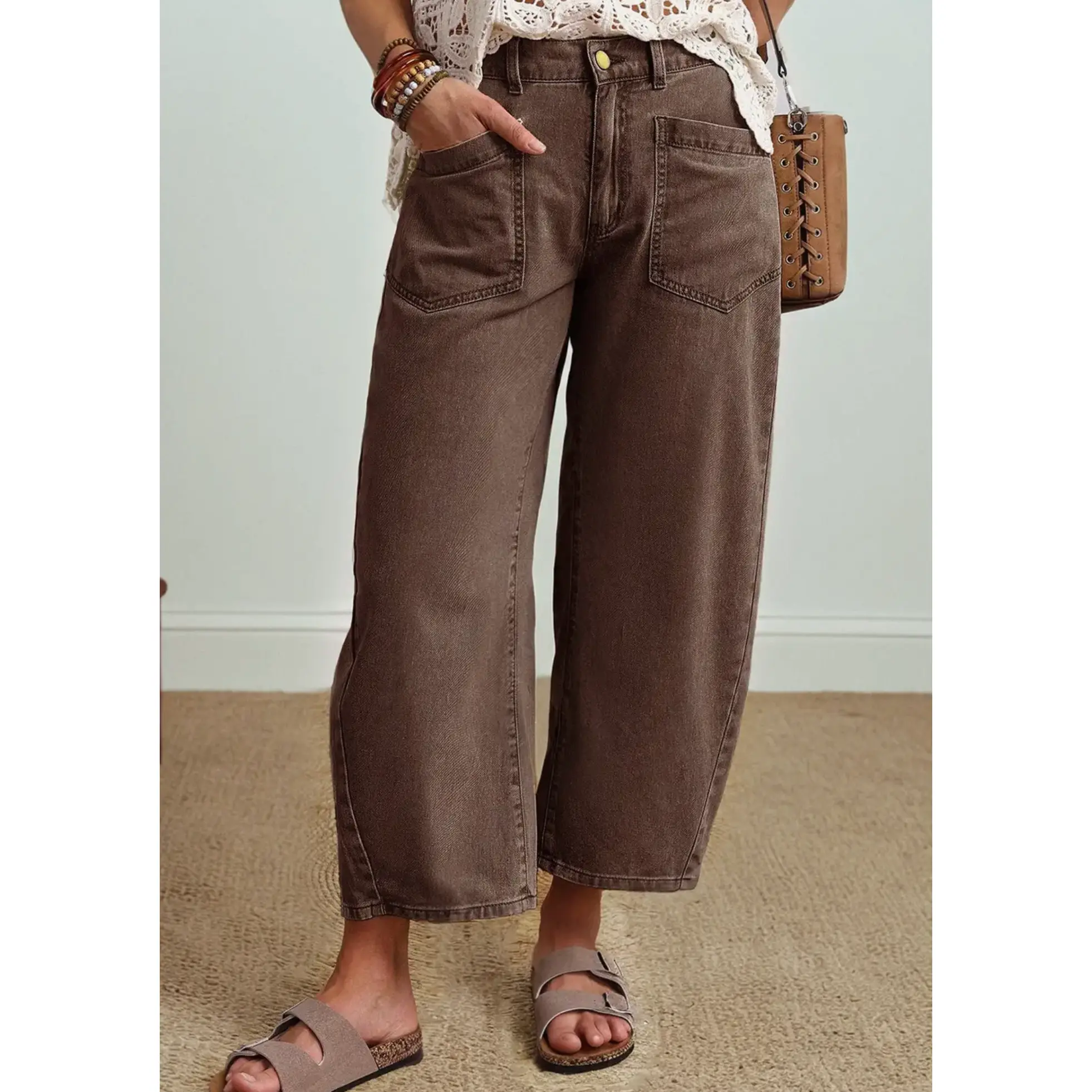 Las Square Patch Pocket Ankle