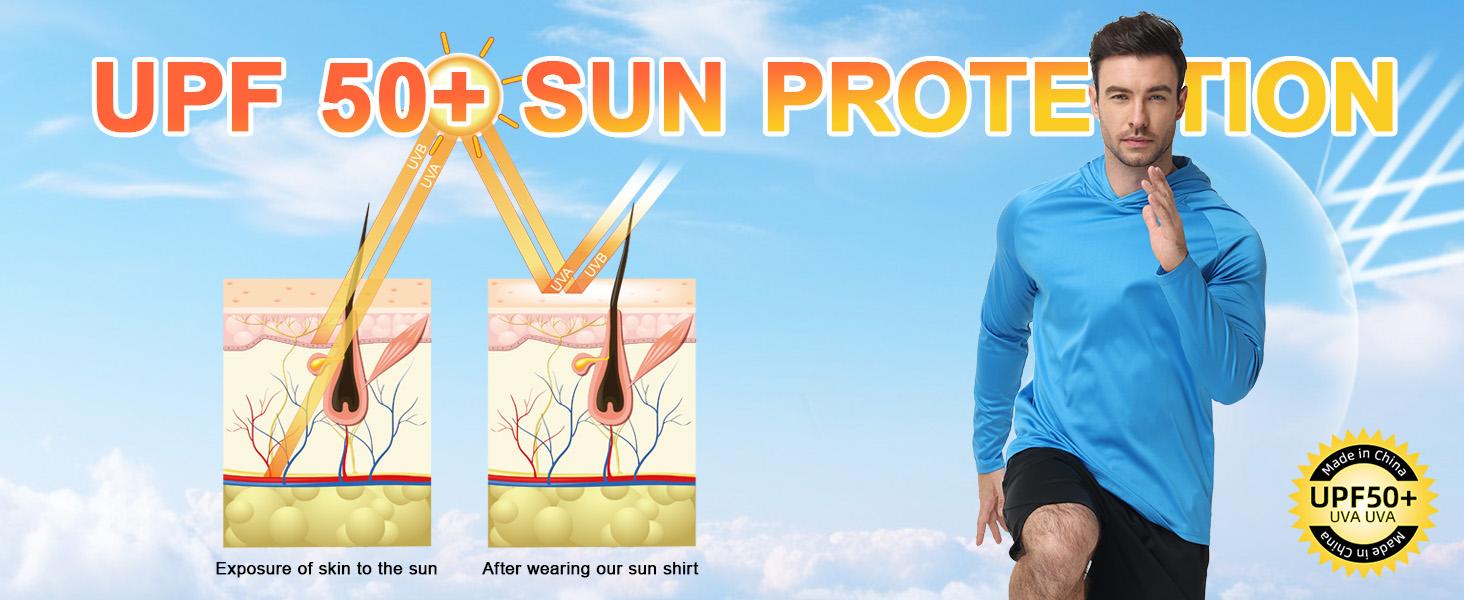 Men's Sun Protection Hoodie Shirt Fishing Shirts for Men UPF 50+ Long Sleeve Shirt Lightweight Rash Guard Men's Sun Protection Hoodie Shirt Fishing Shirts for Men UPF 50+ Long Sleeve Shirt Lightweight Rash Guard