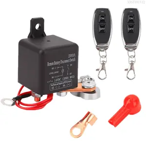 200A 12V DC Car Battery Disconnect Switch Set, Remote Battery Switch Isolator, Car Battery Switch Isolator, Car Electrical Appliances for Cars Trucks, Auto Accessories, VehicleEverlanelnspired17XXSTYOUT12