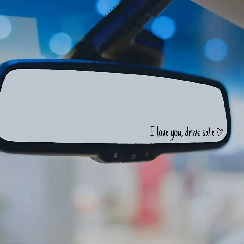 4 Pcs Love Car Rearview Mirror Vinyl Stickers, Waterproof Car Accessories, Romantic Vehicle Decor, Gift for Partner, Universal Car Stickers, Decoration