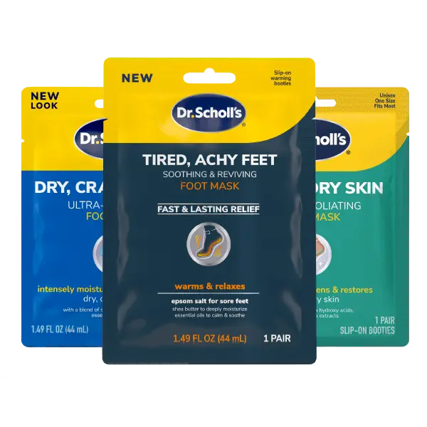 Dr. Scholl's Foot Mask Ultimate Bundle (9-Pack): 3pk Tired Achy Feet Soothing & Reviving, 3pk Ultra Hydrating & 3pk Ultra Exfoliating Foot Masks. Masks for Tired, Cracked Skin & Foot Peel Treatment. Deeply Softens & Hydrates Dry Feet