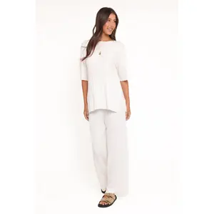 Alix Ribbed Knit Set - Cream