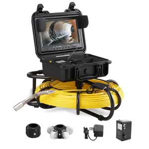VEVOR Sewer Camera,  300 ft/91.5 m, 9" Screen Pipeline Inspection Camera with DVR Function, Waterproof IP68 Camera with 12 Adjustable LEDs, with a 16 GB SD Card for Sewer Line, Home, Duct Drain Pipe Pl