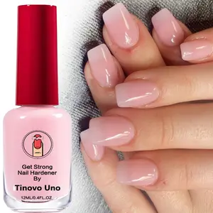 Tinovo Uno Strong Nail Hardener, Alcohol-Free Keratin Formula, Natural Fast-Drying, Long-Lasting Shine, Protects Against Broken & Chipped Nails, Natural Healthy Pink Nail Strengthener, Nail Strengthening Serum Nail Polish, Manicure, Nail Care Product