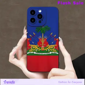 Haitian Flag Creative Pattern Angel Eye Smartphone Case - Hot-Selling, Fun, Simple, Fashionable Handheld Casing for iPhone - Unisex Phones & Electronics Accessories, Cellphone Protection Cover Protective Protector
