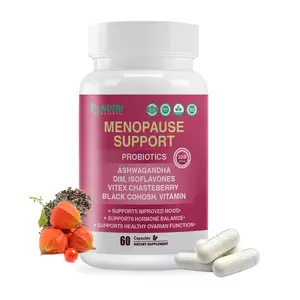 Menopause Supplements Probiotics for Women with DIM, Black Cohosh, Soy Isoflavones, Chaste Berry & Probiotics , Support Hormone Balance & Helps Relieve Hot Flashes, Night Sweats - 60 Servings