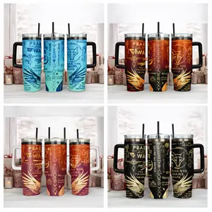 Red Rising Saga 40oz Tumbler with Handle | Hail Reaper & Libertas Graphic Travel Mug with Straw | Pierce Brown Bookish Fan Merch Gift Idea