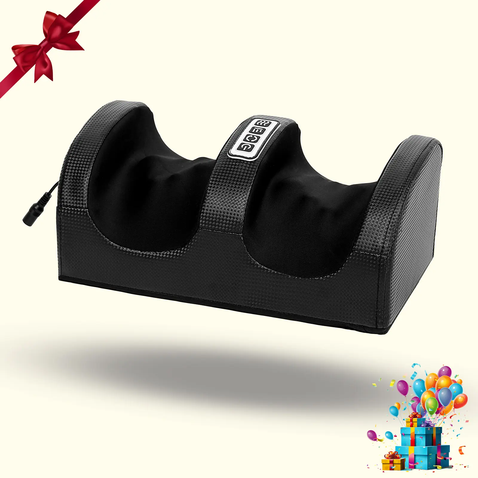 Foot Massager without Remote Control - Ankle & Calf Massage with Kneading & Rolling for Feet, Therapy & Comfort, Black Color, Foot Spa Machine, Pu Leather, Portable,dorm essentials tiktokshopbacktoschool,back to school,back to school haul