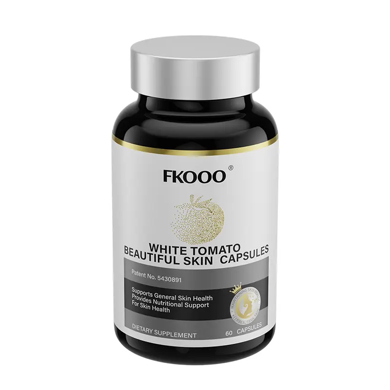 FKOOO White Tomato Brightening Capsules, Natural Ingredients Skin Glowing Healthy Antioxidants Nutritional Supplements with White Tomato Extract, Astaxanthin & Grape Seed, Sugar Free, Gluten Free