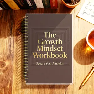 The Growth Mindset Workbook - Your Personal Guide to Unlocking a Powerful Mindset. Features Goal Setting Sections, Positive Affirmations, and Gratitude Prompts. A5, 116 Pages, 100gsm Paper.