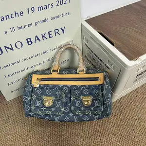 Pre-owned Louis Vuitton denim Tote Bags HZ1tk 8.8‘’cm