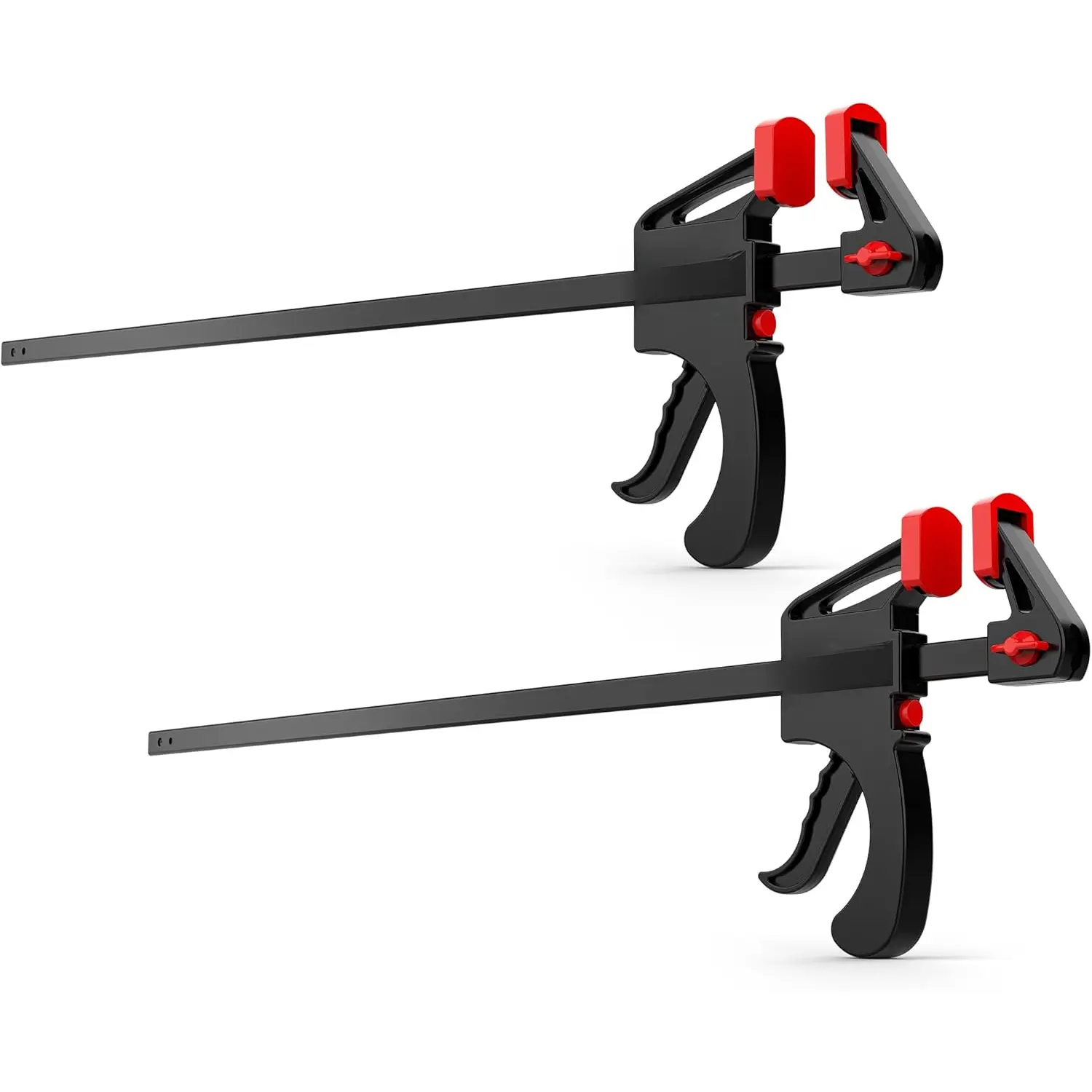 Bar Clamps for Woodworking, One-Handed Clamp/Spreader, 24-Inch  Clamps Set, Light-Duty Quick-Change F Clamp with 130 lbs Load Limit, 2-Pack