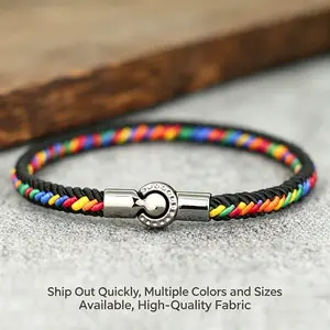 New Grade A Ethnic Rope Bracelet For Men Women Magnet Buckle Handmade Weaven Bangle Leisure Pulseira Accessories Hombre  Hombre