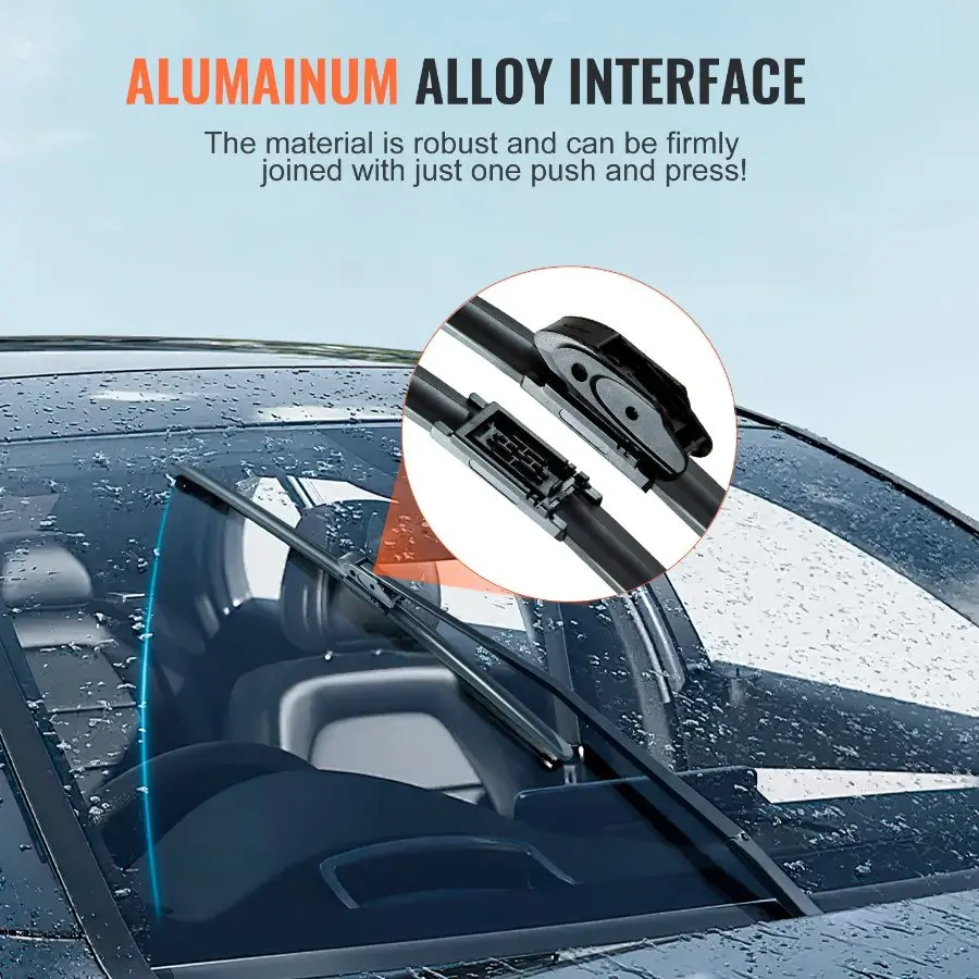 【Summerfinds】 VEVOR 20 Rubber Wiper Blades, 51 cm Universal Replacement Wind Shield Wiper, Low Noise Better Fit, with 4 Different Clips for most Car, Easy Installationdealsforyoudays