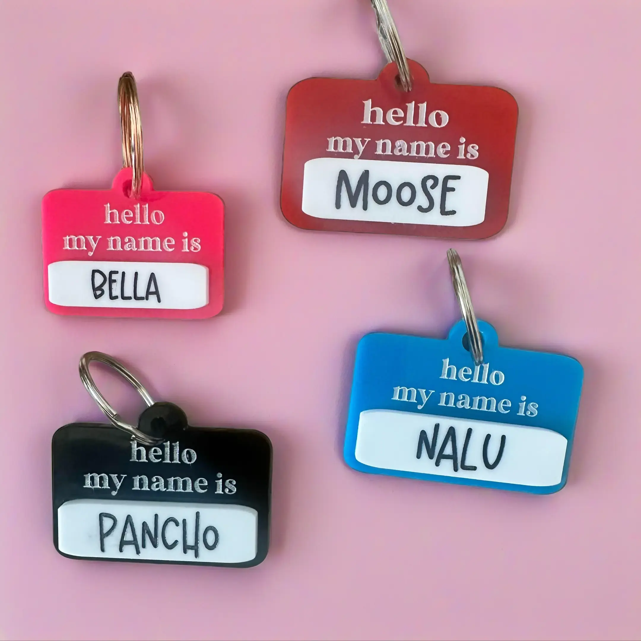 Hello My Name is Personalized Dog Tag, Pet ID Tag Hello My Name is Personalized Dog Tag, Pet ID Tag