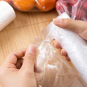 100pcs Plastic Bags - Reusable, Durable, Leak-Proof Food Packaging for Supermarkets, Markets, Convenience Stores & Fruit Shops - Food Contact Safe, Market Packaging, Transparent Packaging, Durable Packaging