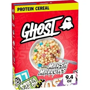 GHOST Protein Cereal with Marshmallows, High Protein and Calcium, 17G Protein,