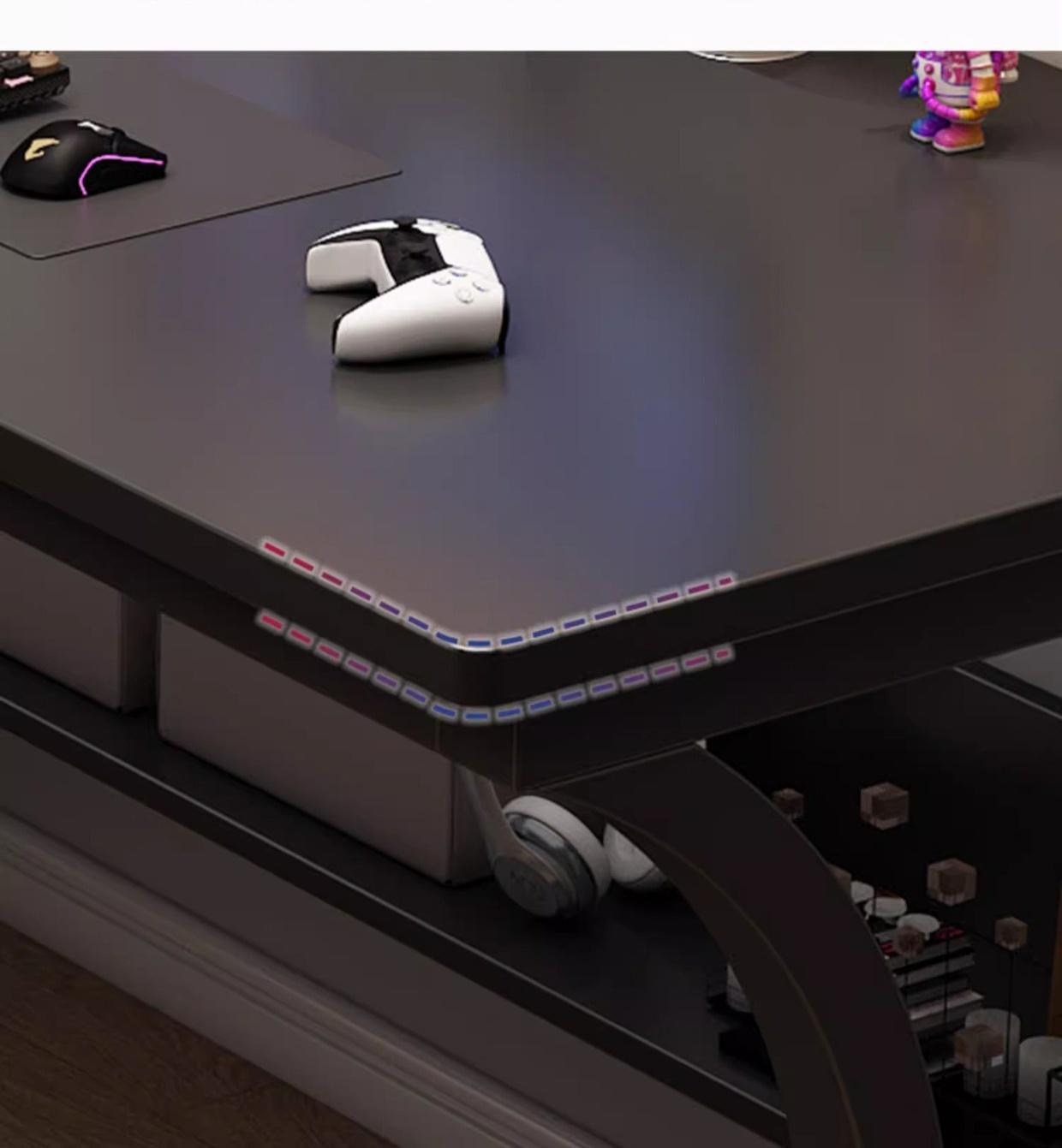 Computer desk desktop gaming table for home use with shelves office desk and chair simple desk bedroom study writing table