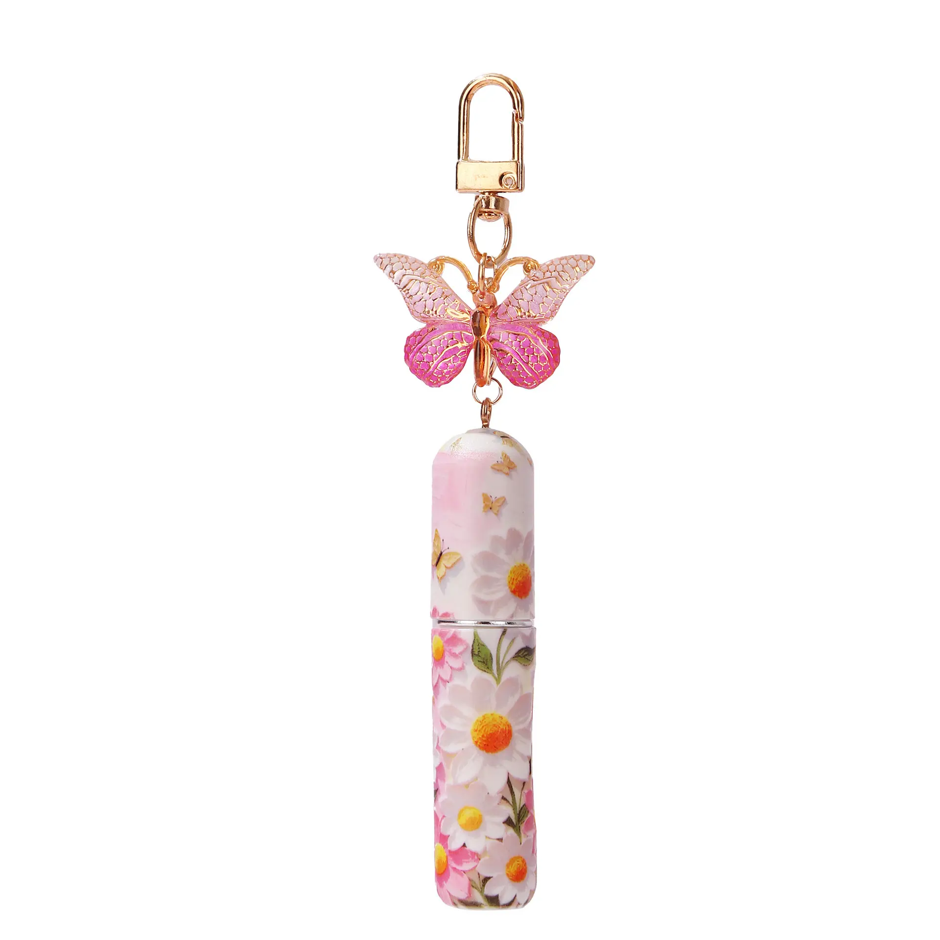 Reusable Refillable Floral Perfume Bottle with Butterfly Design and Soft Colors, Portable Lightweight for Daily Travel, 1-Piece Women's Gift