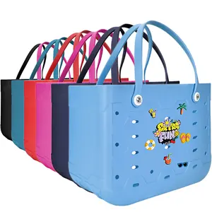 Extra Large Capacity Rubber Beach Bag for Women & Men - Stylish Water-Resistant Sandproof Tote Bag for Vacation, Travel