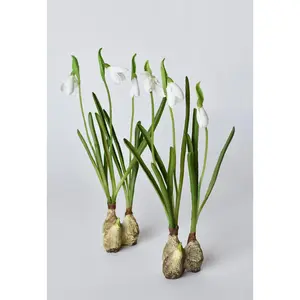 10" Faux Standing Snowdrop w/Bulb