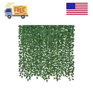14 Pack 98Ft Artificial Ivy Garland, Fake Vines UV Resistant Greenery Leaves