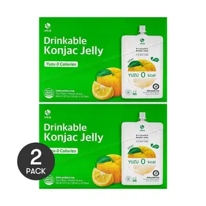 Jelly.B Korean Konjac Jelly Drink - 0 Calorie, Low Carb, Fat-Free, Sugar-Free, Grapefruit Flavor, 150ml x 10 Pouches - Satisfying Snack