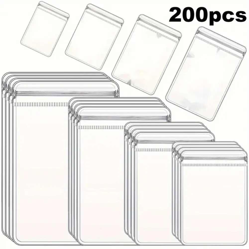 A Set of 200/120 Pcs Jewelry Storage Pouches PVC Earrings Rings Bracelets Necklaces Storage Bags Clear Zipper Bags Anti Oxidizing for Storage Jewelry Packing Bags (Jewelry Bags Suit),Father's Day Gift