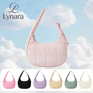 Women's Solid Color Quilted Shoulder Bag,Fashionable Large Capacity Underarm Bag for DailyUsed,Casual Trendy Versatile High-quality DailyCommuting Bag