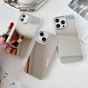 Makeup Mirror Phone Case for Women Men, Compatible with iphone 17promax 16, 15, 14, 13, 12, 11 Pro Max Pro Plus.Personalized Cute Mirror Makeup Phone Protective Cover Suitable for iphone, Shockproof Phone Case And Accessories.