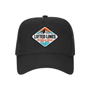 Black Lifted Lines Trucker Hat
