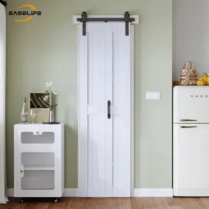 Easelife- Simple Folding Door, Sliding Barn Door, Suitable for Indoor Scenarios, With Hardware Accessories Decorative