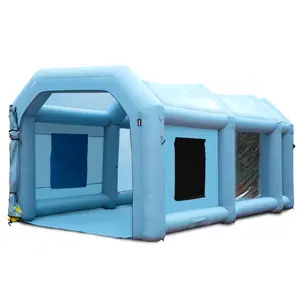VEVOR 20x10x8ft Inflatable Paint Booth, Inflatable Spray Booth, High Powerful 480W+750W Blowers Spray Booth Tent, Car Paint Tent Air Filter System for Car Parking Tent Workstation Motorcycle Garage
