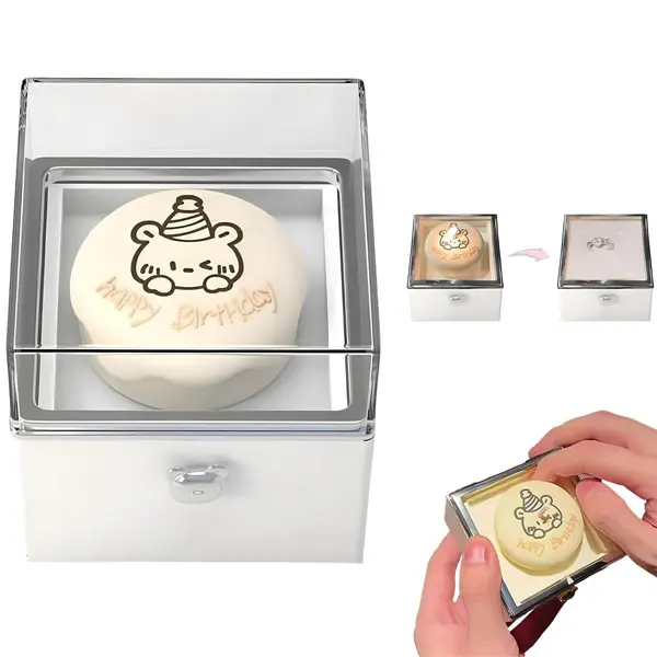 Rotating Double-Sided Surprise Cake Box, Pop Up Gift Box, Romantic Reversible Ring Box For Proposal, Valentines Birthday Anniversaries Wedding Gift