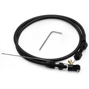 36-Inch LS Throttle Cable Compatible with Chevrolet LS1 Engine 1997-2007 4.8L 5.3L 5.7L 6.0L LS Swap Fuel Line Kit Stainless Steel Braided Cable (Black)