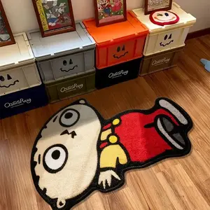 Creative Cartoon Character Carpet, Soft Comfortable Plush Rug for Bedroom, Living Room, Hallway, Dressing Table, Casual Area, Cartoon Pattern Rug, Fluffy Rug