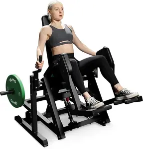 GMWD Hip Abductor Machine, 3D ARC Motion Hip Abductor Machine, 300lbs Capacity Plate Loaded Hip Abduction Machine, Inner and Outer Thigh Machine for Home Gym