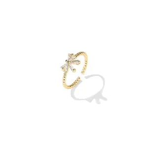 Adjustable Bowtie Sparkle Ring - Fashion Jewelry