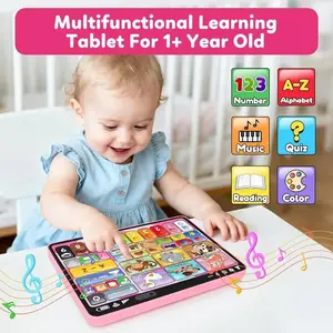 Baby Learning Machine, Reversible Language English French Spanish, Early Education Point-And-Read Tablet, Toddler Tablets, Learning Entertainment Tablet, Kids Toy Gift