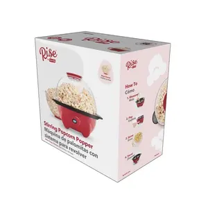 212 MAIN Red Stirring Bar Popcorn Popper, 4.5 Qt Capacity, 21x11x13 in Dimensions