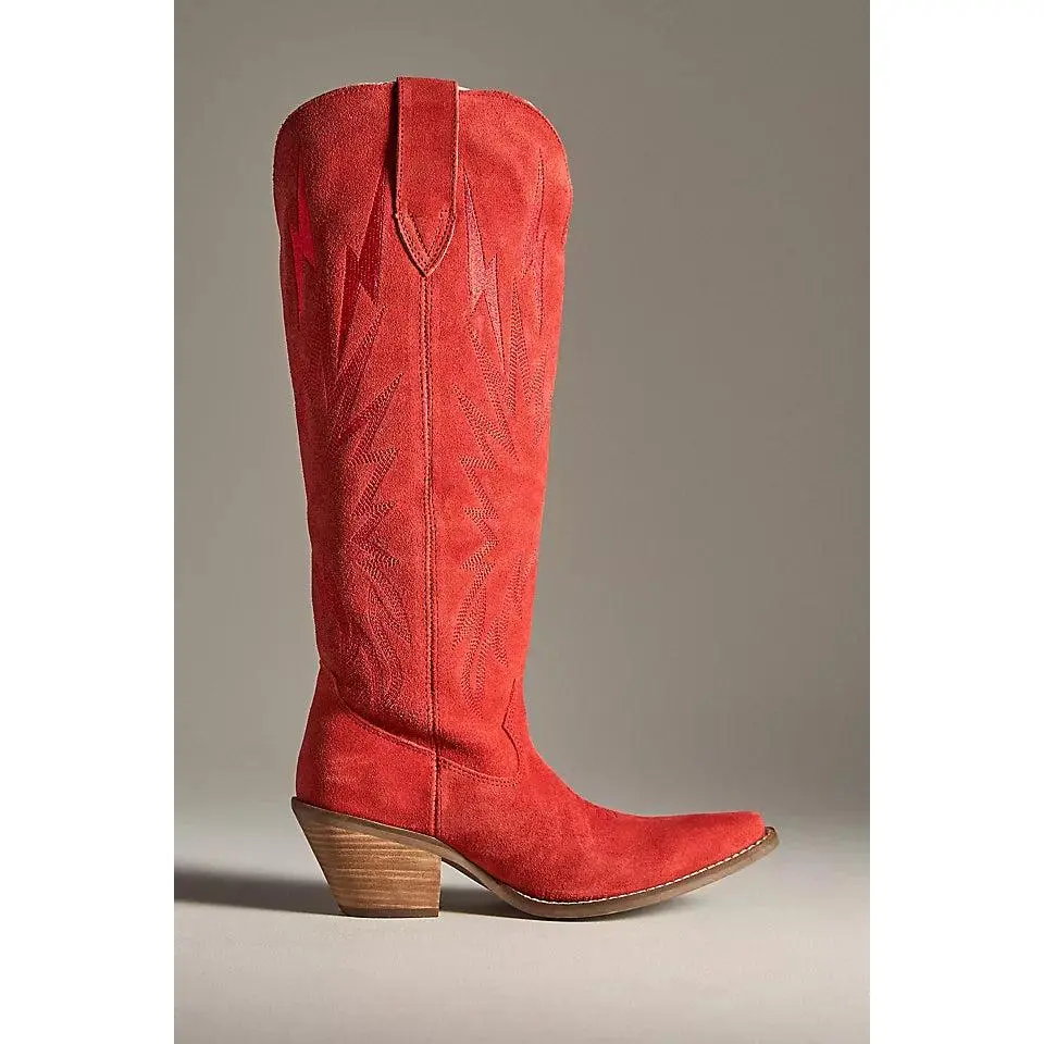 Dingo Thunder Road Leather Boot in Red