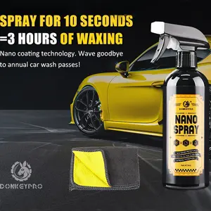 DONKEYPRO Nano Spray Wax for Automotive & Motorcycle Waxing Bright Scratch Protection Enhanced Hydrophobicity Car Detailing Supplies car stuff 16 oz
