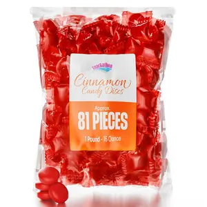 Snackathon Cinnamon Hard Candy – Individually Wrapped Discs, 1, 2, 4 Pounds