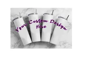 Your Custom Designed 20oz Skinny Tumbler - Stainless Steel Double-Wall Insulated with Vibrant Print & Clear Lid for Coffee Tea Water