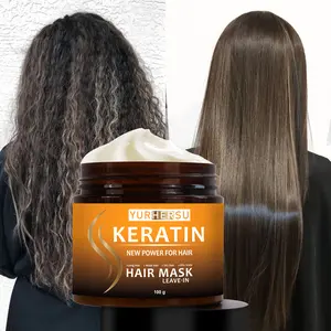 Keratin Infused No-Residue Hair Mask, Repair Damaged Hair, Smooth Like Straightened, Home Salon Care, Easy to Use, Stronger Thicker Hair