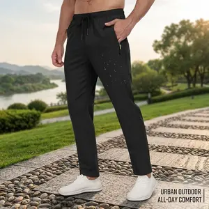 Men's Athletic Sweatpants Jogger Track Pants - Breathable Quick Dry Water Resistant Workout Hiking Pants Comfortable Stretchy Fabric Perfect for Running Gym Training Outdoor Activities Casual Wear
