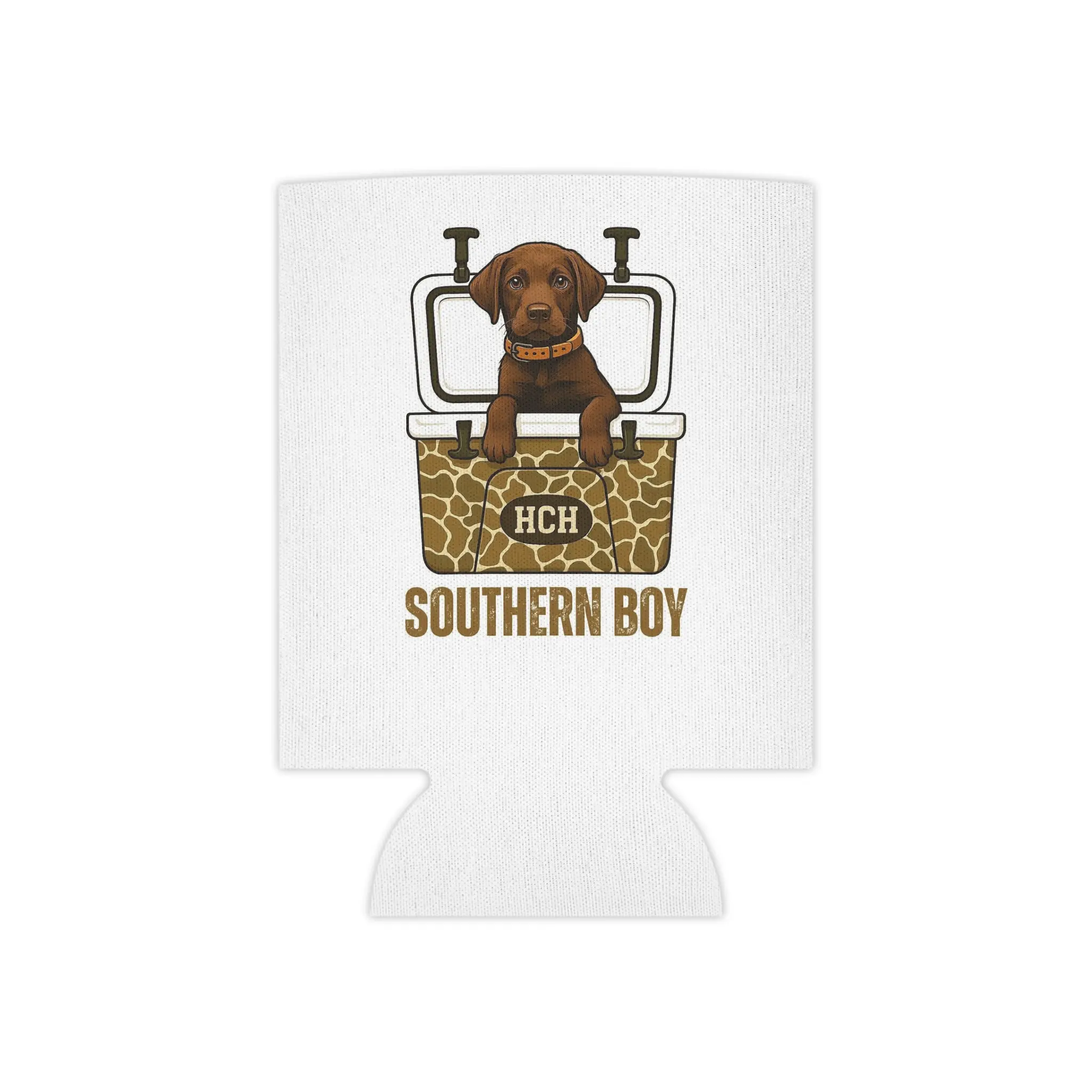 Chocolate Lab Cooler with Camo Ice Chest Can Cooler | Southern Boy