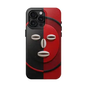 Yoruba Religion Elegua Phone Case - Tough Lexan Plastic, Lay-Flat Bezel, Glossy Finish, Shock Absorption, Supports Wireless Charging, Customized Design